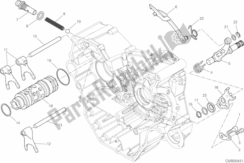 All parts for the Shift Cam - Fork of the Ducati Monster 821 Dark USA 2016